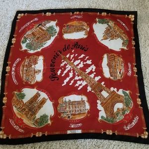 Roger L Paris Green Souvenir of Paris Scarf